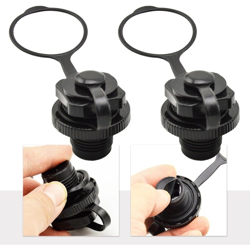 2Pcs Inflatable Kayak Air Valve Replacement Screw Plugs Canoe Raft PVC Boat New