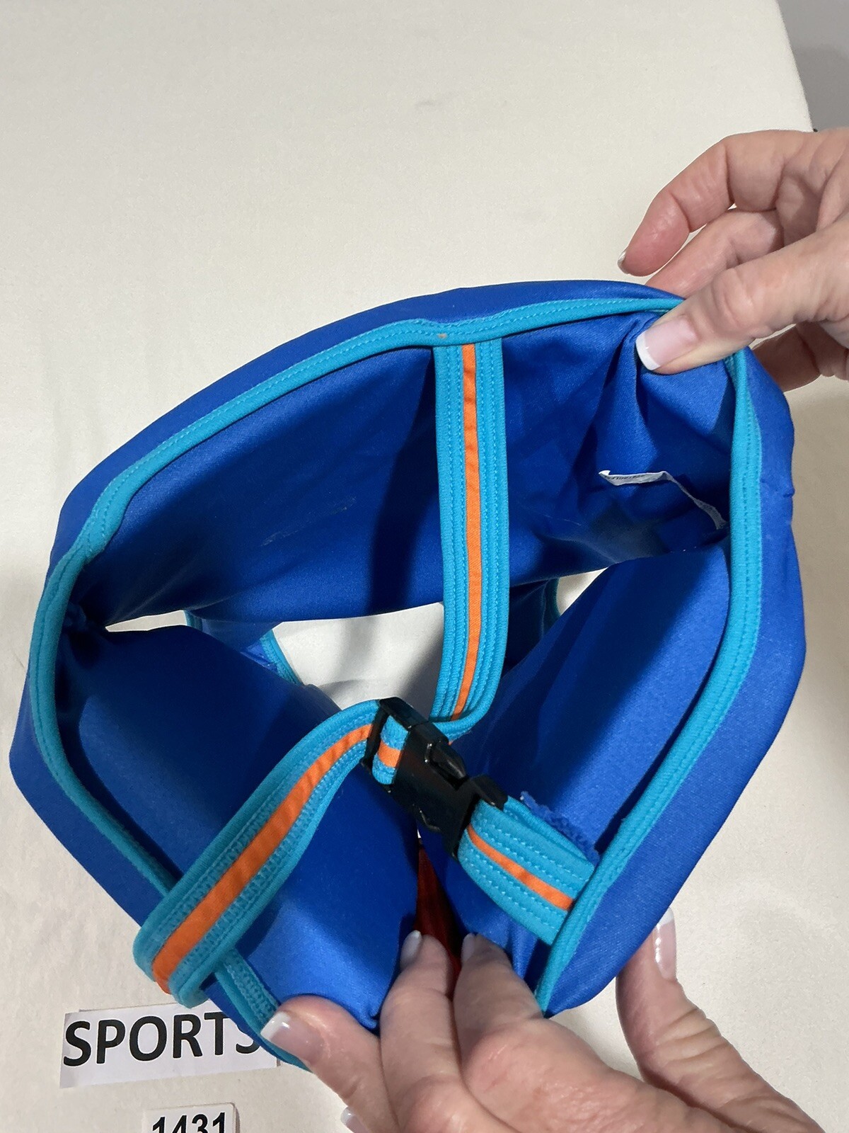 Kids Swim School Life Jacket Zip Up Ages 2-4 Max 33 Pounds Blue Orange