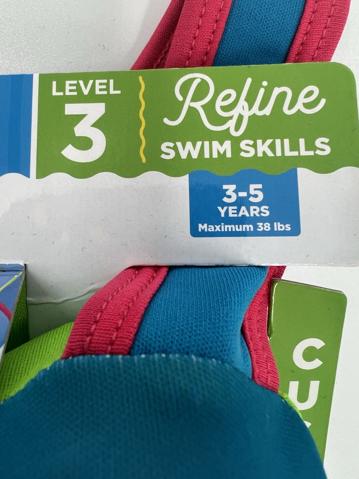 Swim School Progressive Swim Trainer Level 3 -Safety Vest = Ages 3-5 Max 38 lbs
