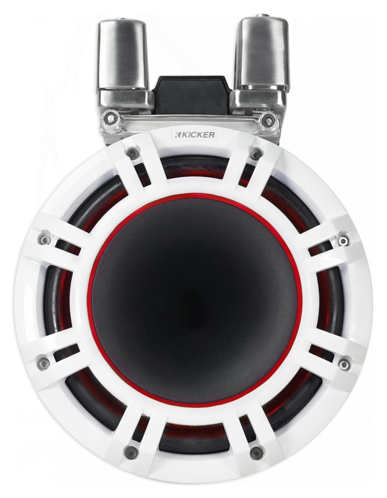 Pair Kicker KMTC9 HLCD 9″ White Wakeboard Tower LED Speakers+(2) Party Speakers