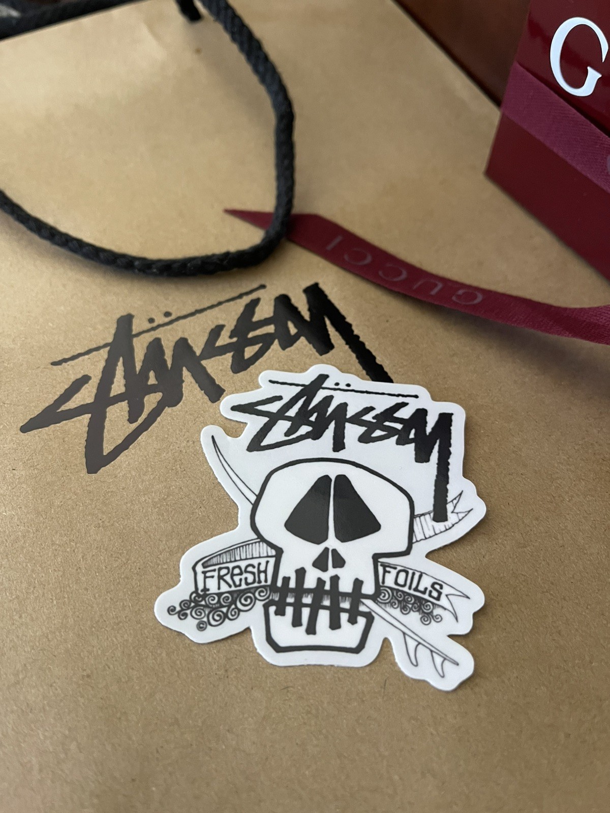 STUSSY Fresh Foils 2026 Design Surf Skull Sticker (Qty: 1)