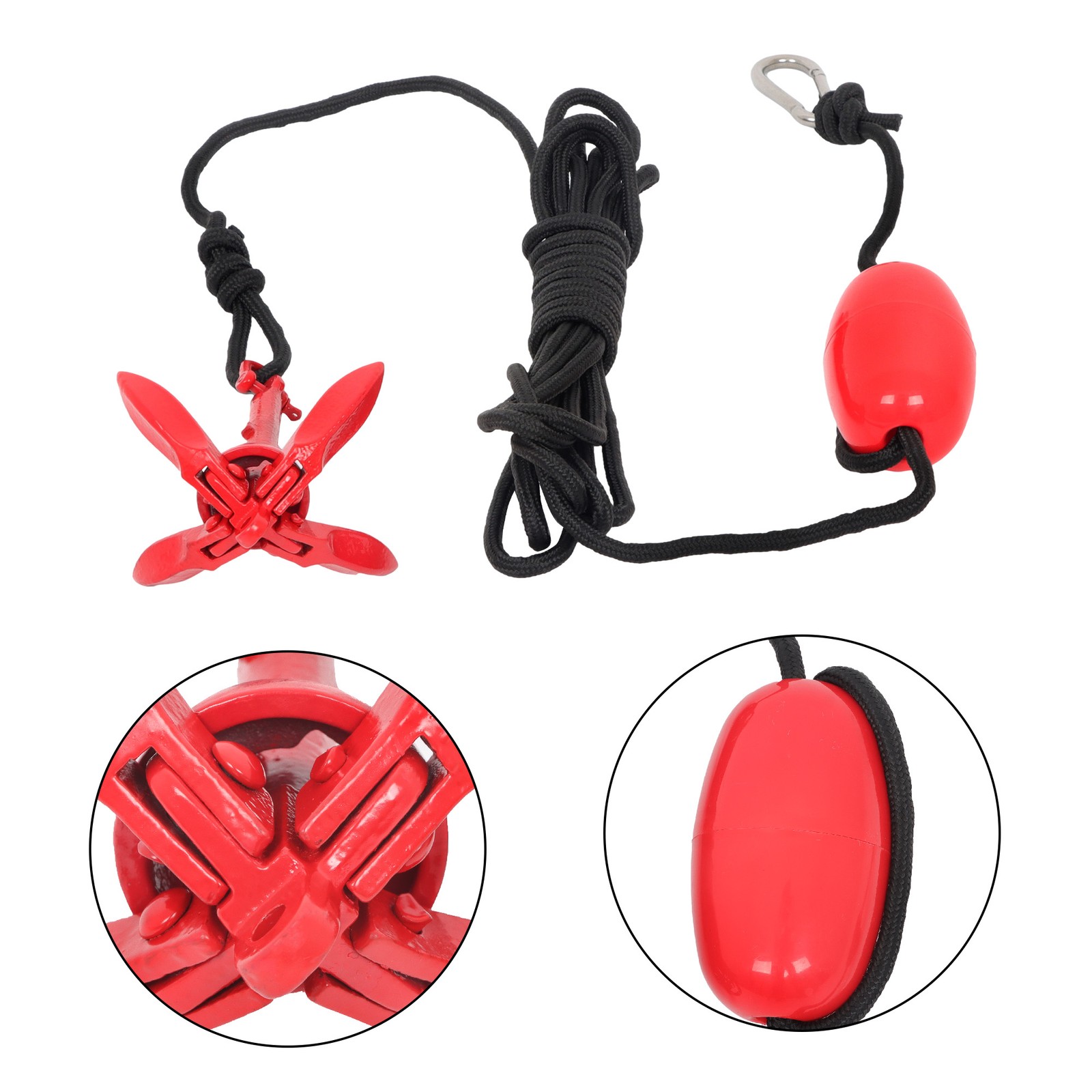 For Canoe Kayak Raft Boat Folding Grapnel Anchor Kit 1.5LB/3.3LB/5.5LB/7.05LB
