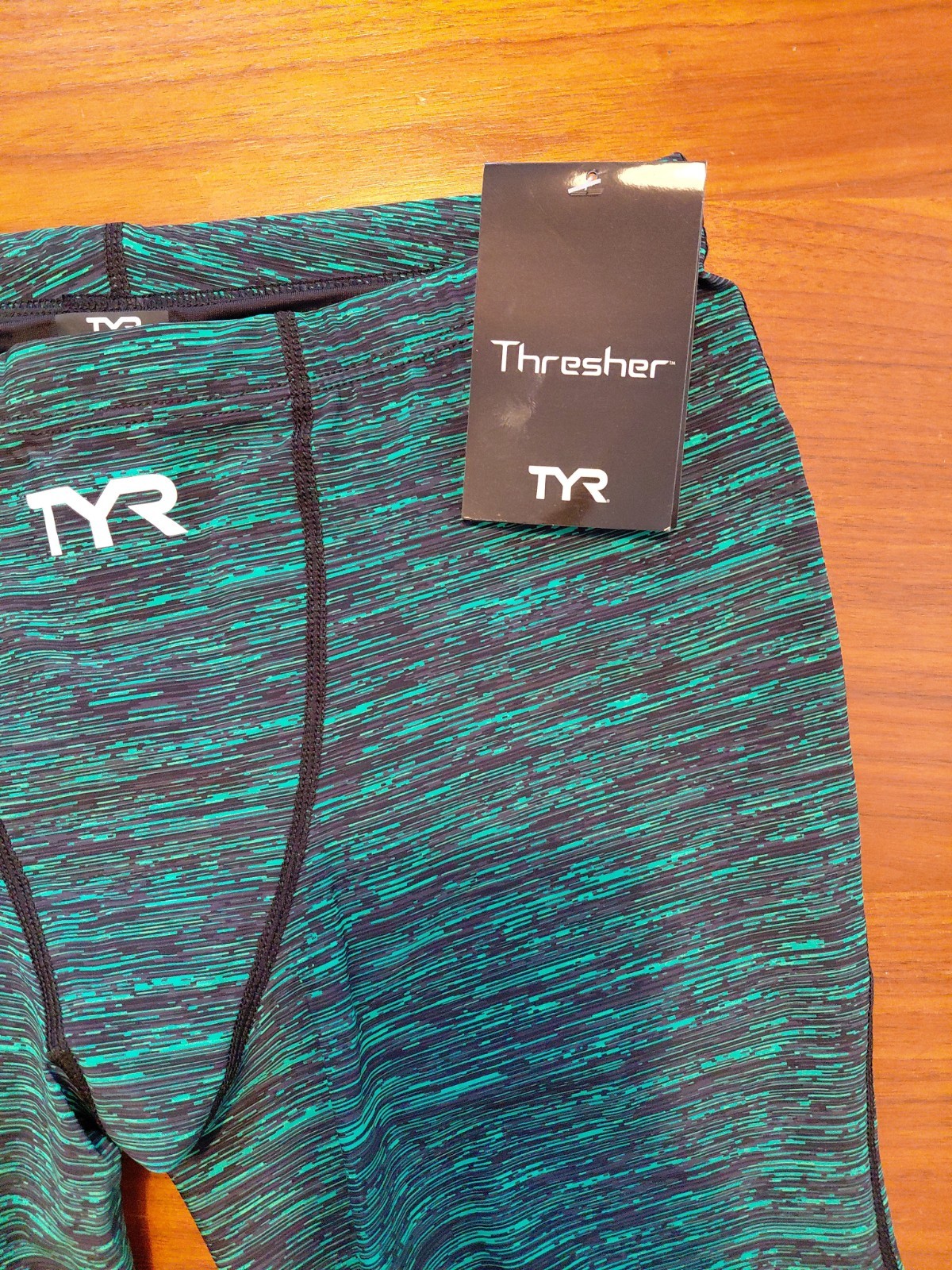 TYR Mens Thresher Baja Jammer Green FINA Approved Size 36