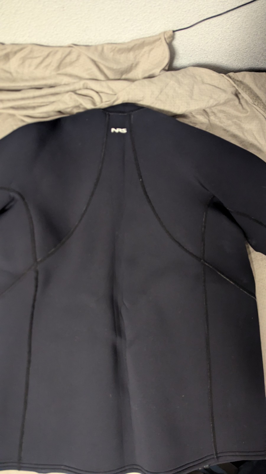 NRS HydroSkin Men’s Wetsuit Jacket Black Neoprene Size M Made in Thailand
