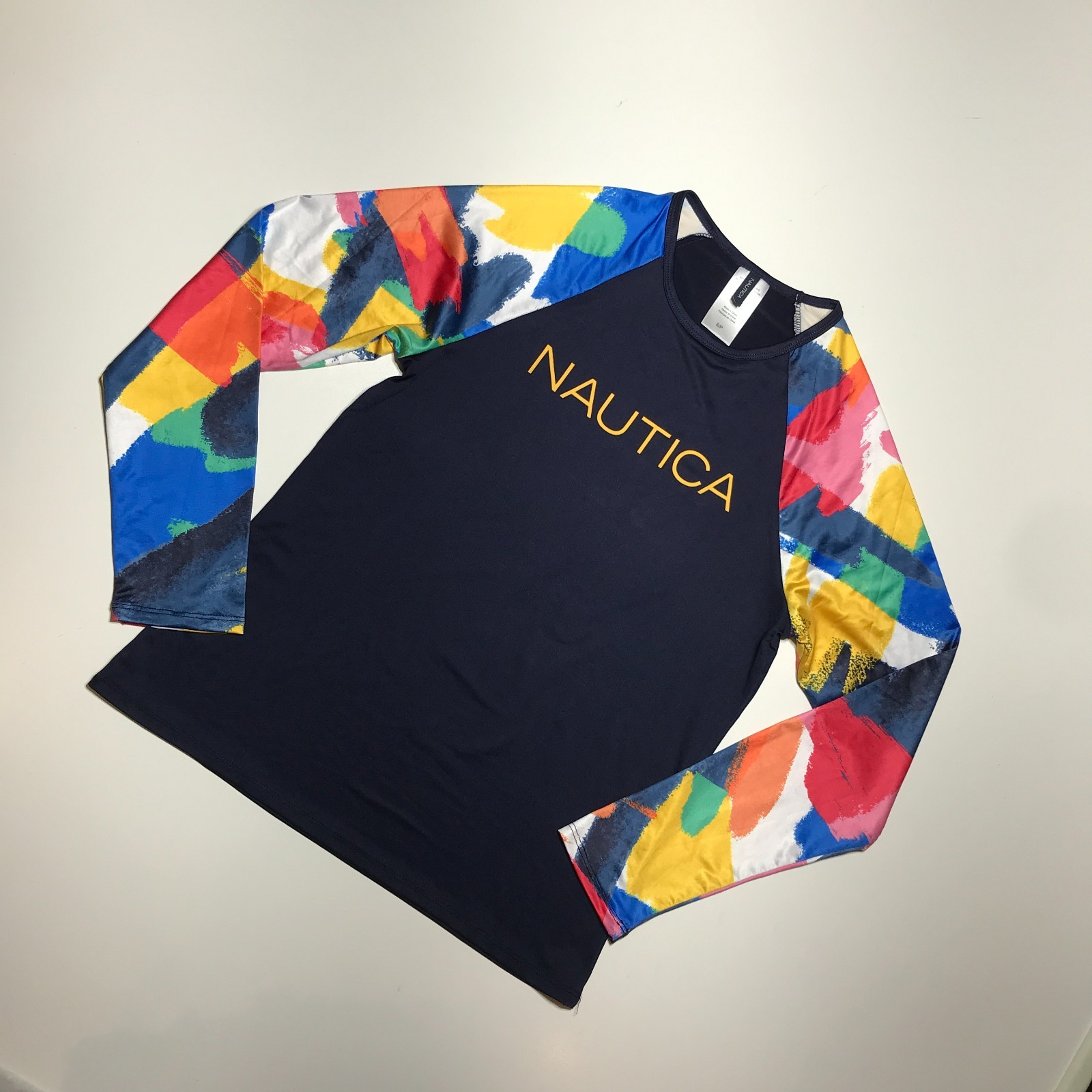 Nautica Womens Long Sleeve Rashguard UPF 30+ UV Sun Protection Swim Shirt Small