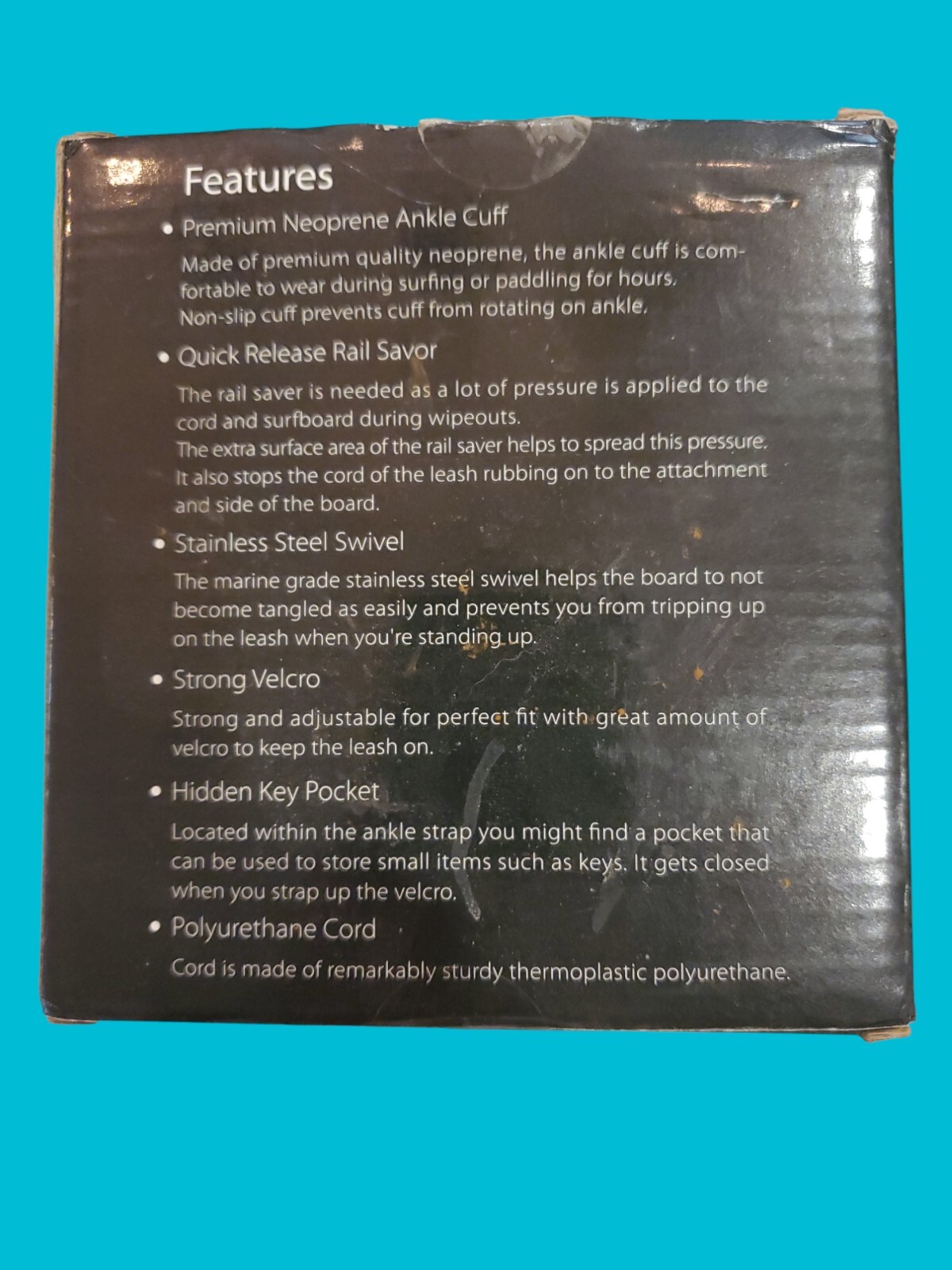 WOOWAVE SUP Leash 11 Foot Coiled Stand Up Paddle Board Leash W/ Hidden Key Spot