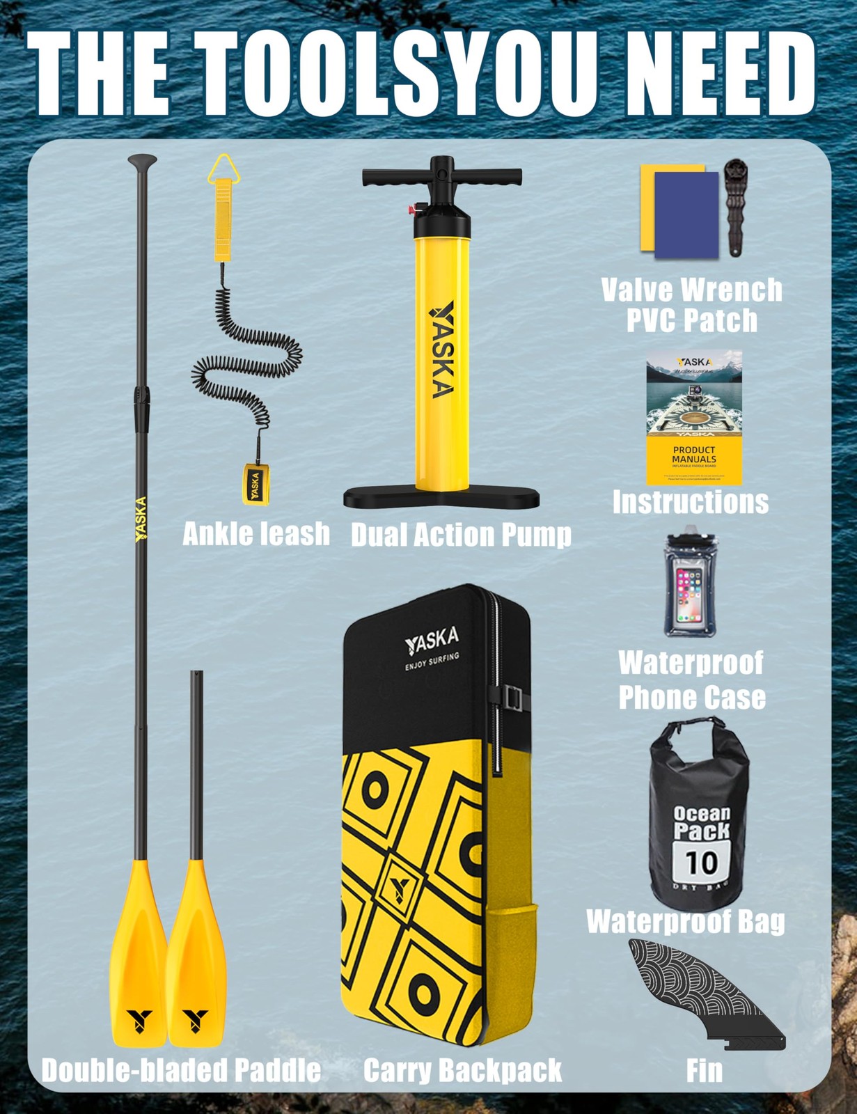 Inflatable Stand up Paddle Board 11ft with Premium SUP Accessories,Extra Wide…
