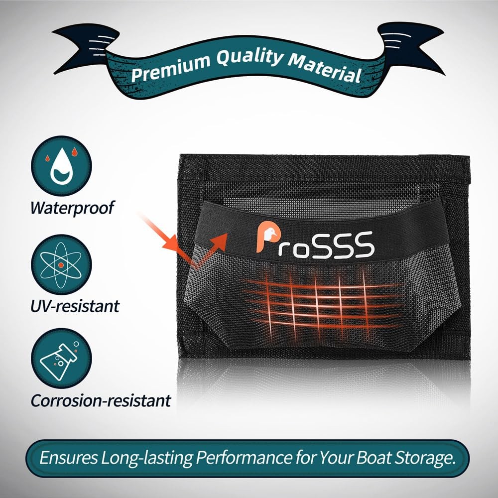 1PC Boat 10″x7″ Self-Adhesive Storage Mesh Bag,Marine Organizer for Tools & Boat