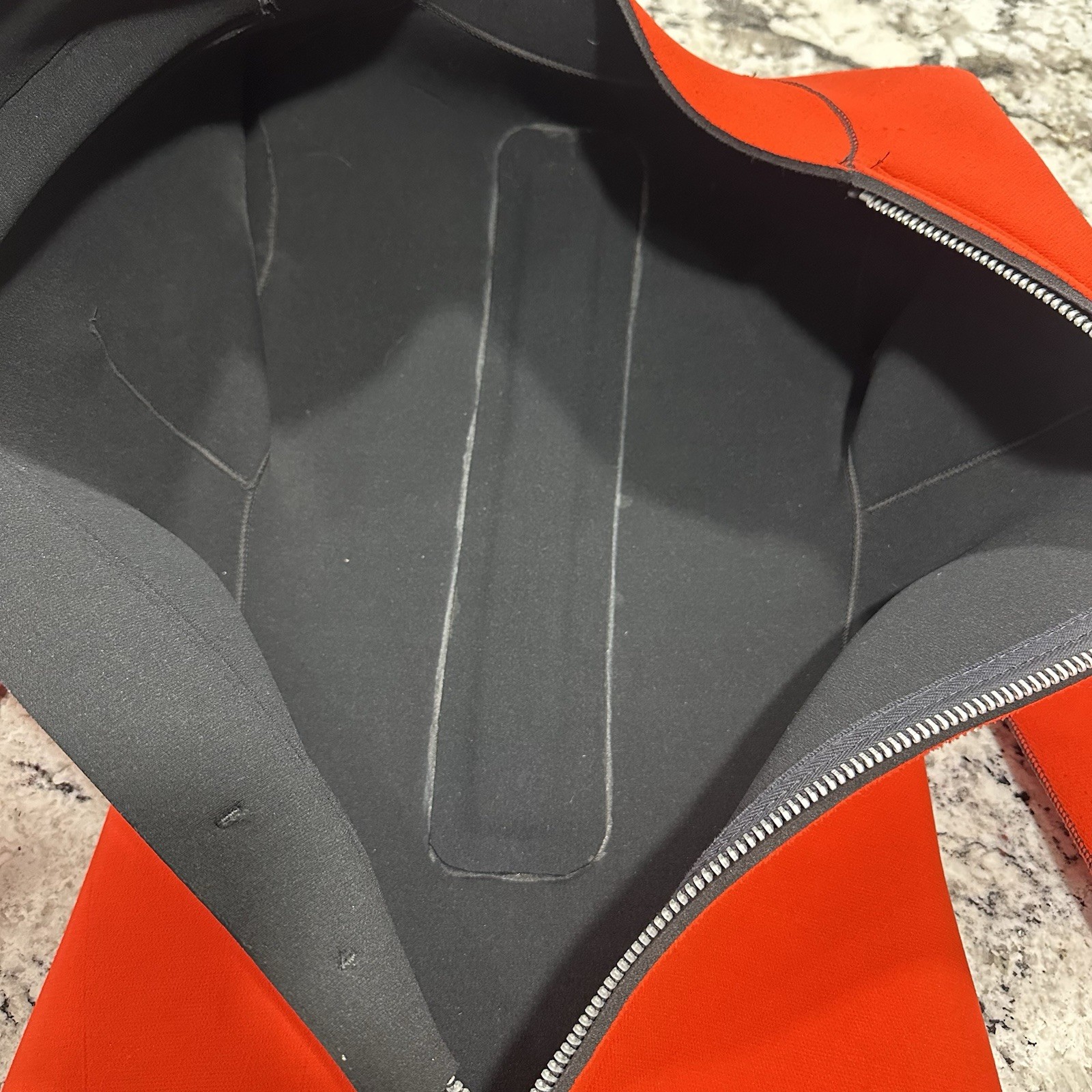 VTG Parkway Custom 3 Piece Scuba Dive Suit Beavertail Orange Neoprene Jacket Set