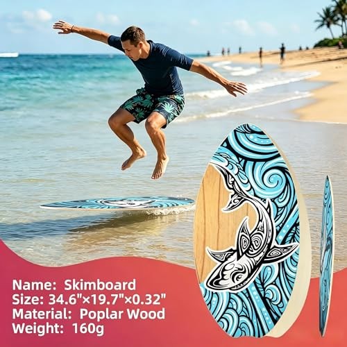 Skimboard 35 inch Skim Board for Kids Adults Red