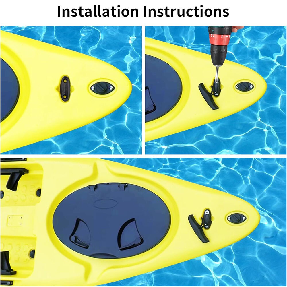 4 Pack Kayak Carry Pull Handle T-Handle with Cord and Pad Eyes Screws