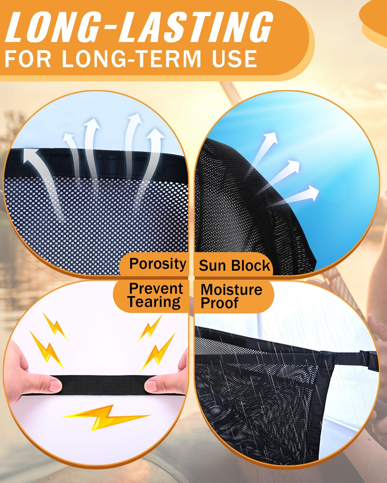 Boat Storage Bag with 3 Divisions, Adjustable Organizer, Mesh Tackle & Life J…