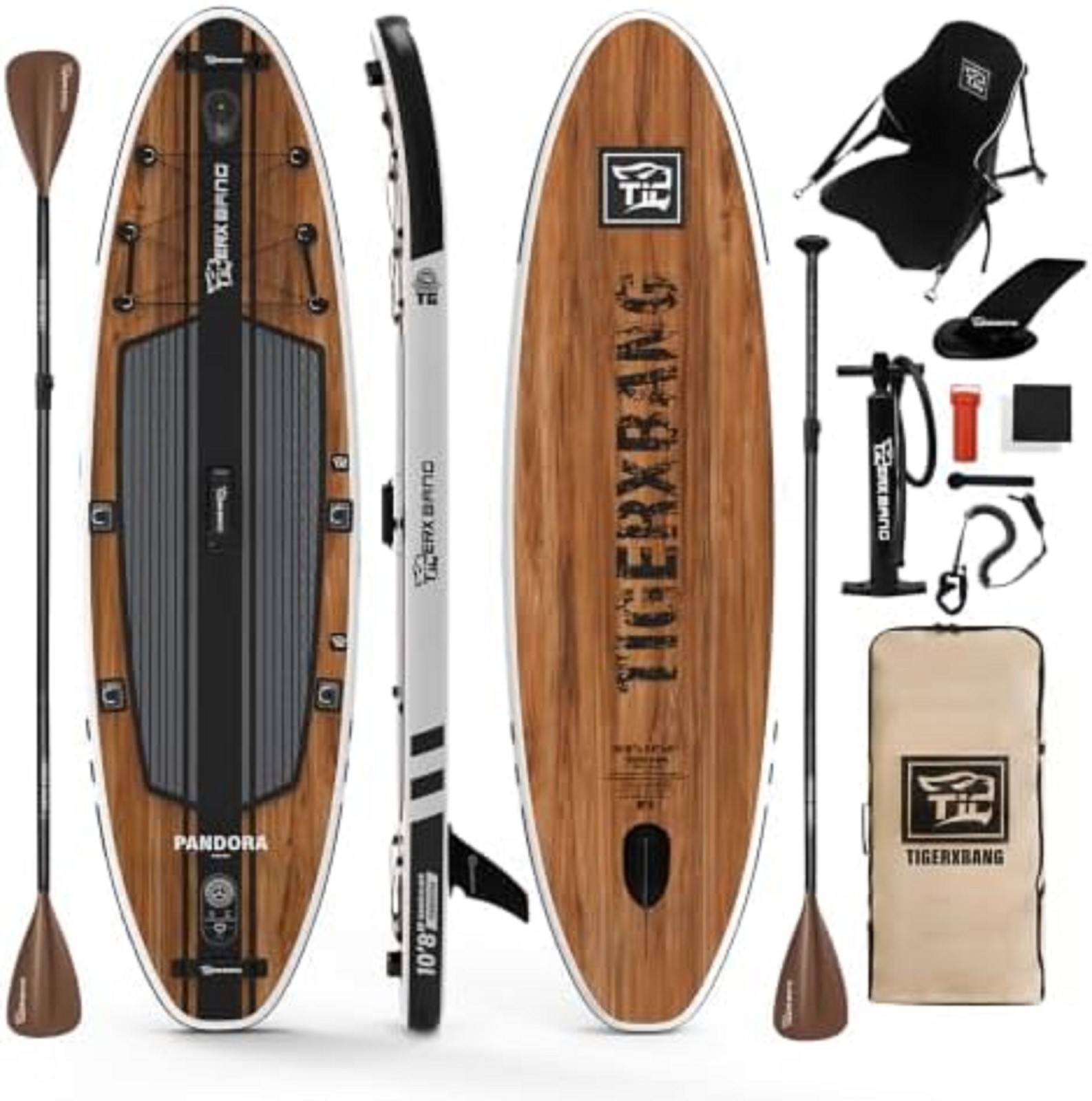 TIGERXBANG Paddle Board, 10.8′ Stand Up Paddle Board with Premium Complete In…