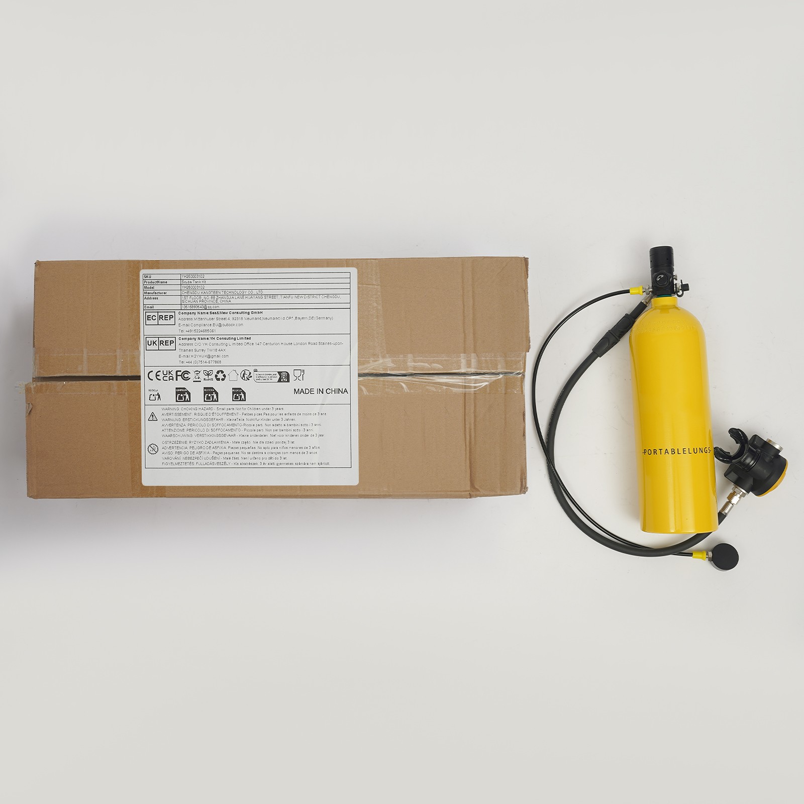 Scuba Tank Kit, Underwater Diving Tank Kit, Lung Tank for Diving Entertainment