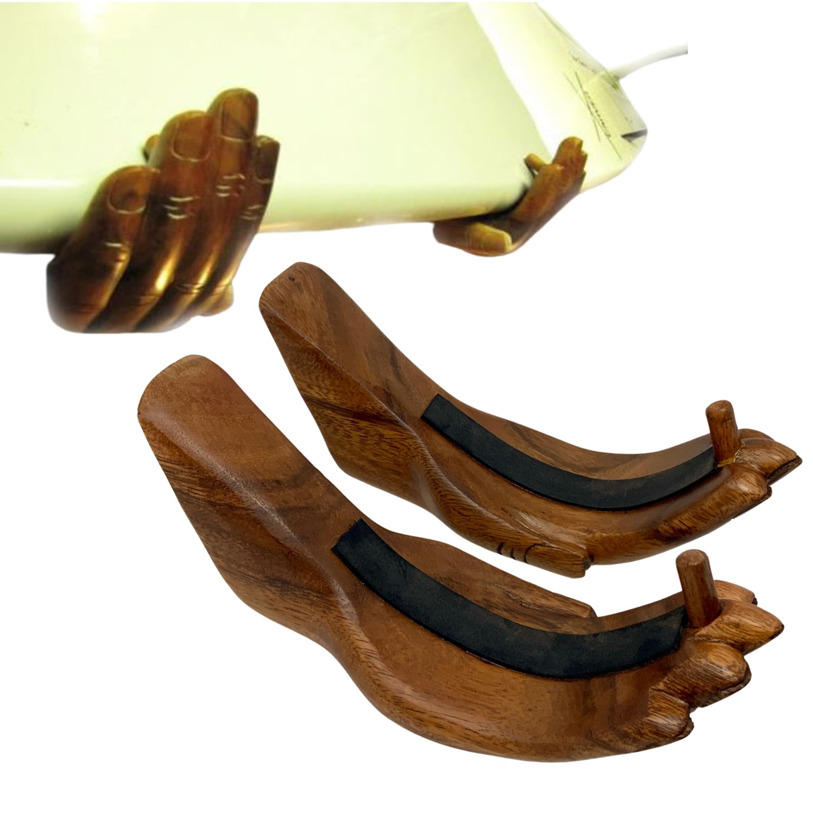 Surfboard Wall Mount Rack – Handcrafted Wooden Display Holder for Longboard, …