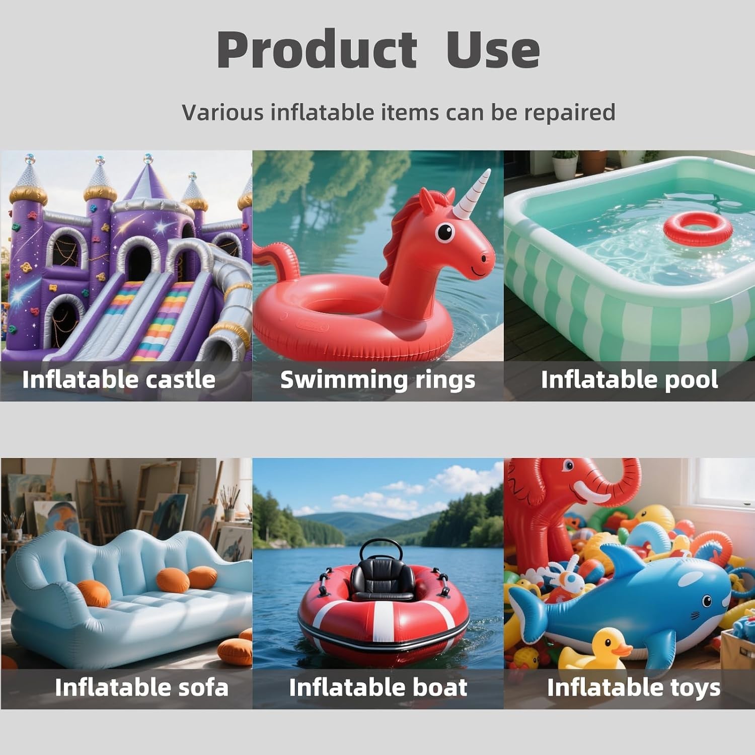 Versatile 4×4 Inch TPU Waterproof Patches – Easy DIY Inflatable Repair Kit