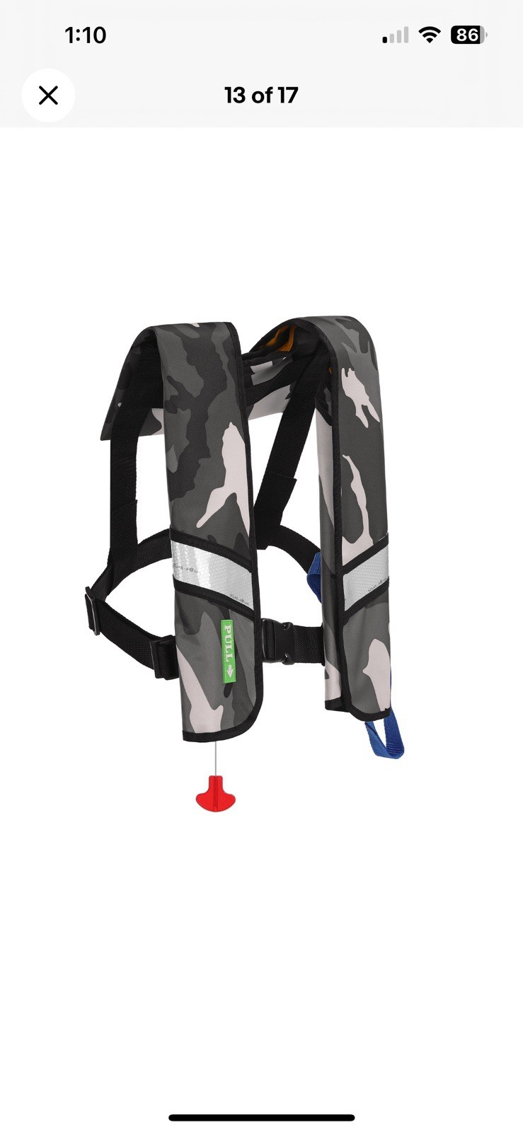 Automatic Inflatable Life Vest Adult Jacket with Reflective Sheet PFD 150N USA