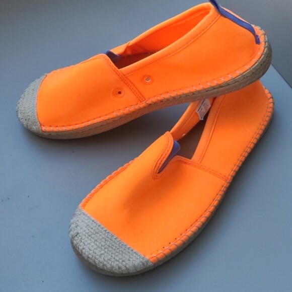 Wonder Nation Kids Water Friendly Slip-On Shoes Neon Orange & Purple Size 11-12