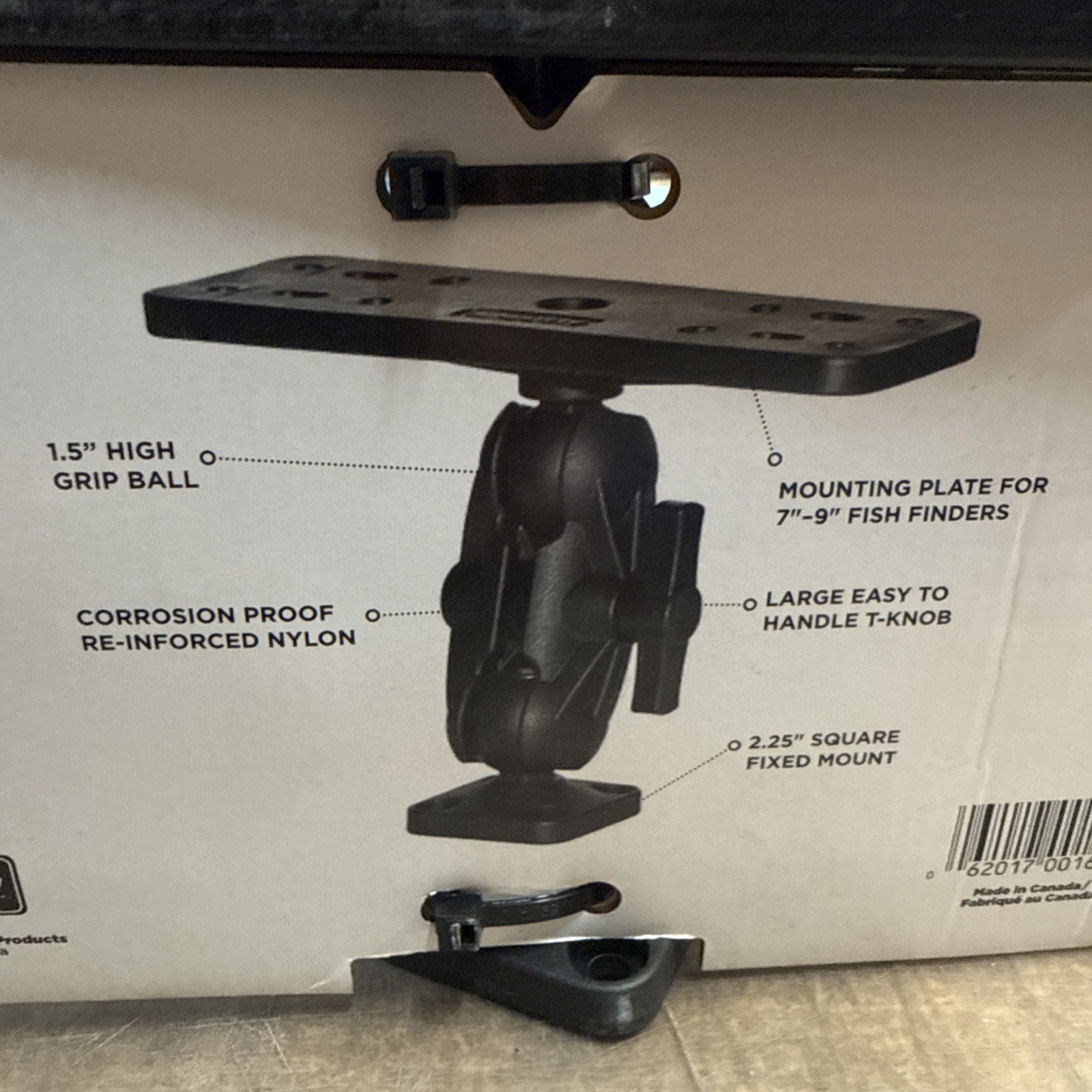 Scotty 163, 1.5″ Ball Mount with Fish Finder Universal Mounting Plate S1
