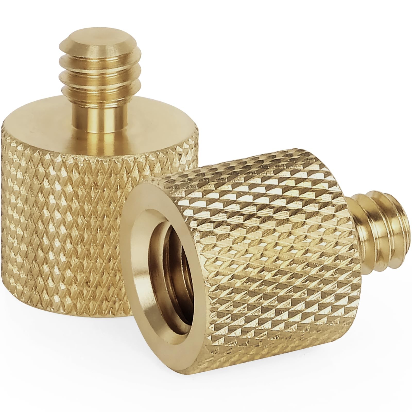 Standard 3/8″-16 Female to 1/4″-20 Male 1/4″ 3/8″ Screw Brass