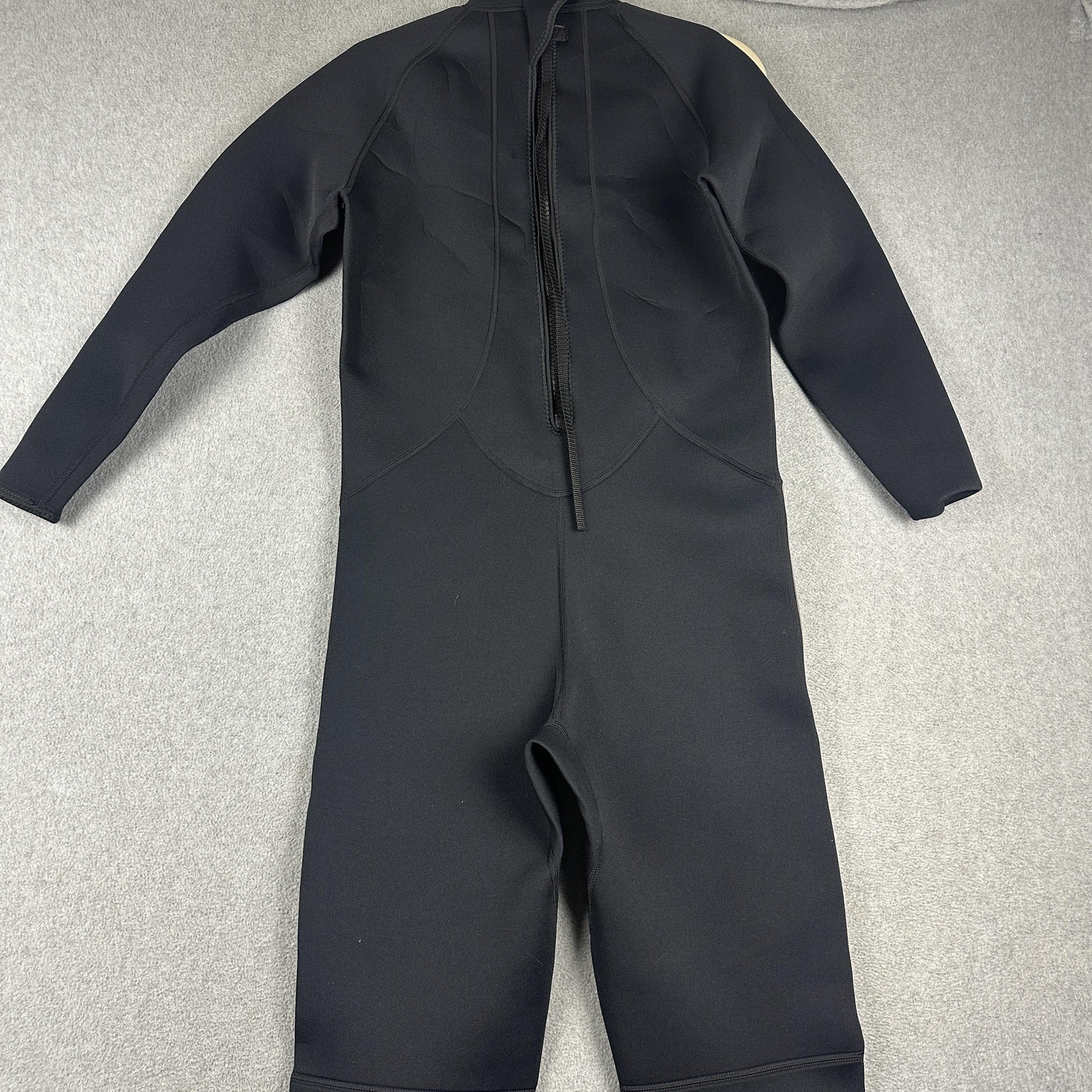 Greatever Full Wetsuit Mens XL Black Gray Back Zip Surf Dive Suit Neoprene Beach