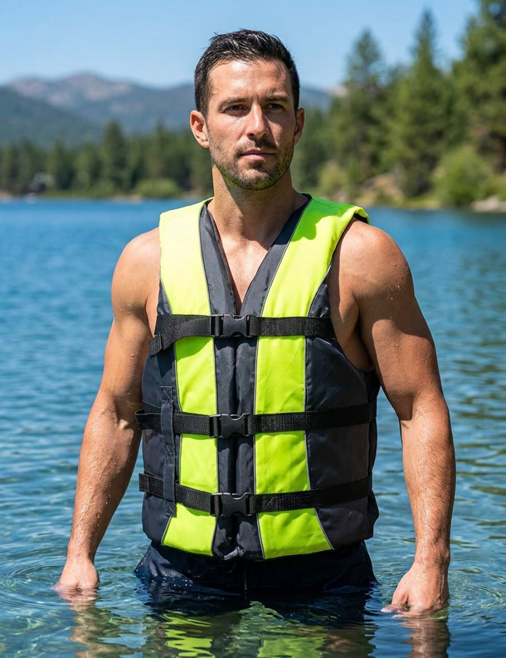 Hardcore life jacket paddle vest; Coast Guard approved Type III PFD life vest fl