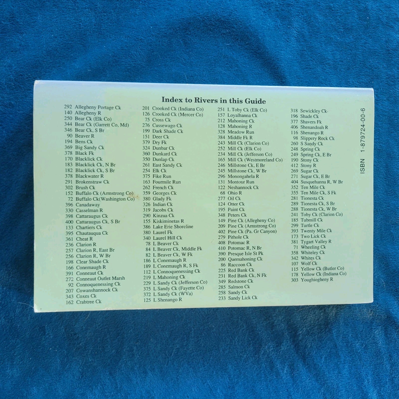 CANOEING GUIDE TO WESTERN PENNSYLVANIA AND NORTHERN WEST VIRGINIA ; 420 PAGES