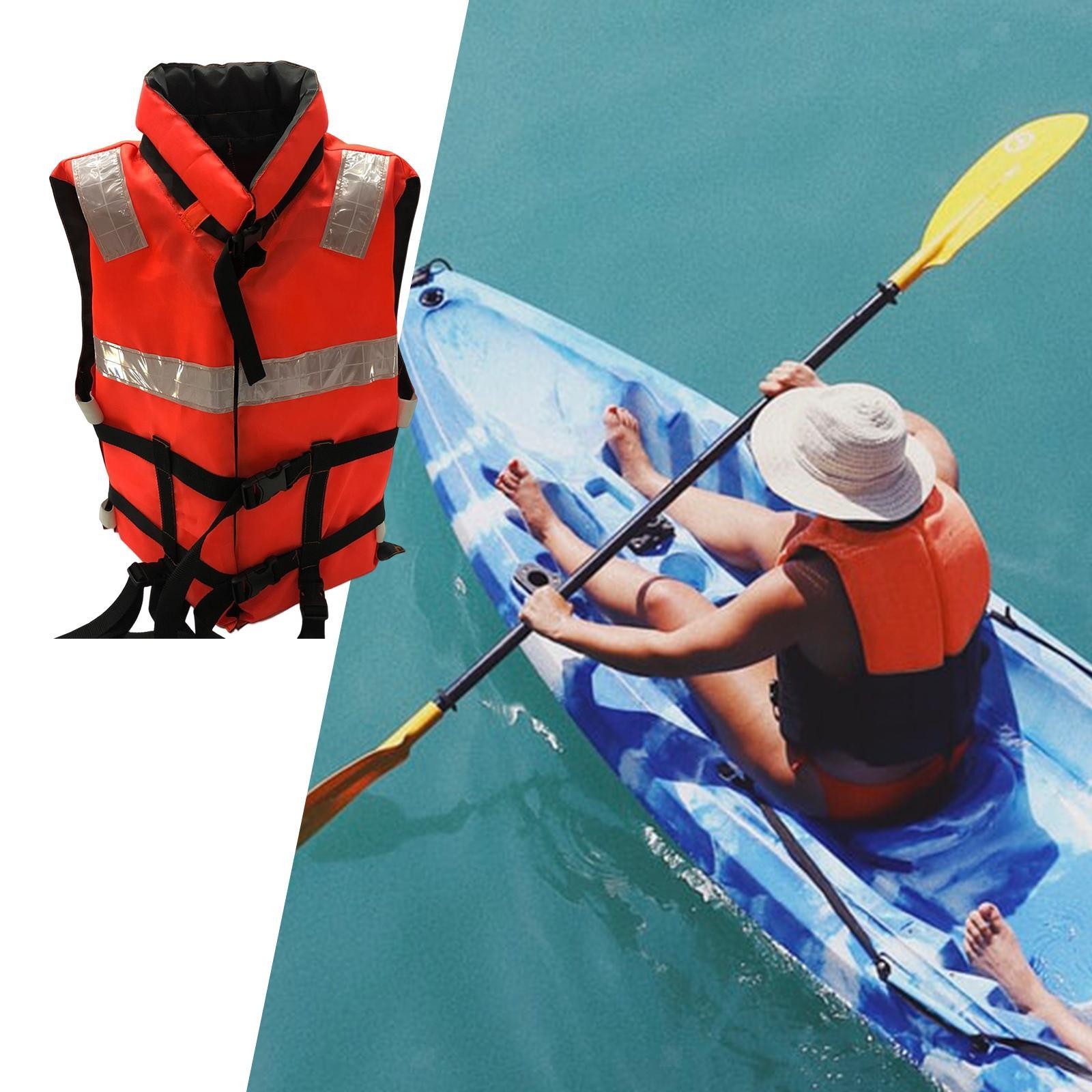 Orange Kayak Life Jacket Buoyancy Aids Breathable Skin Friendly Anti Scratch