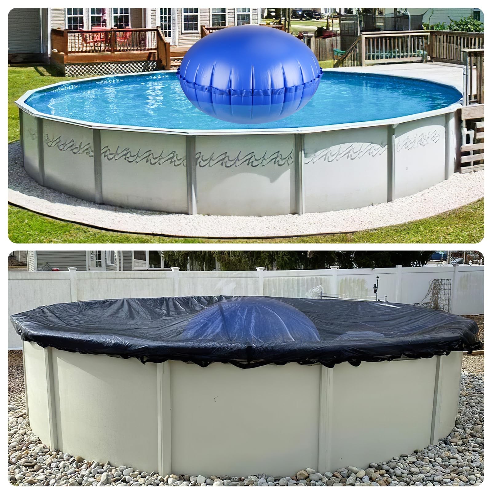 5′ x 5′ Pool Pillows for Above Ground Pools, Ultra-Thick Cold-Resistant Pool …