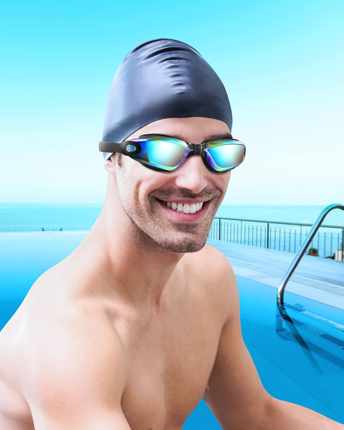 Swim Goggles Swimming Goggles No Leaking Full Protection Adult Men Women Youth