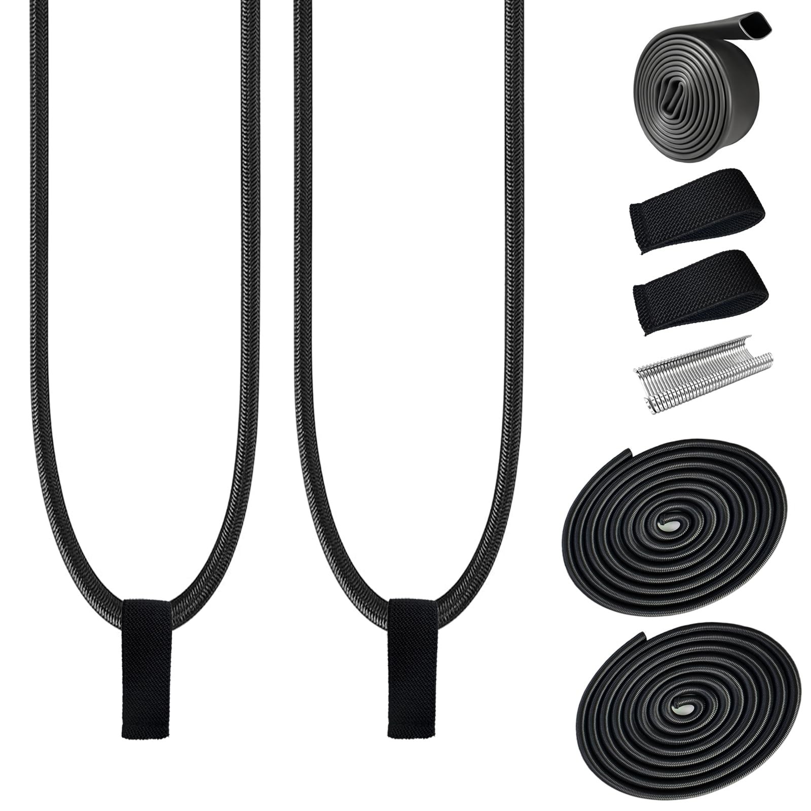 2 Pcs Replacement Wakeboard Tower Rack Bungee Cord Strap with Pull Tab, Wakeb…