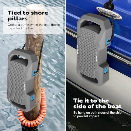 VIVOHOME EVA Boat Fenders for Docking, Boat Bumpers with Nylon Rope, and Fixe…