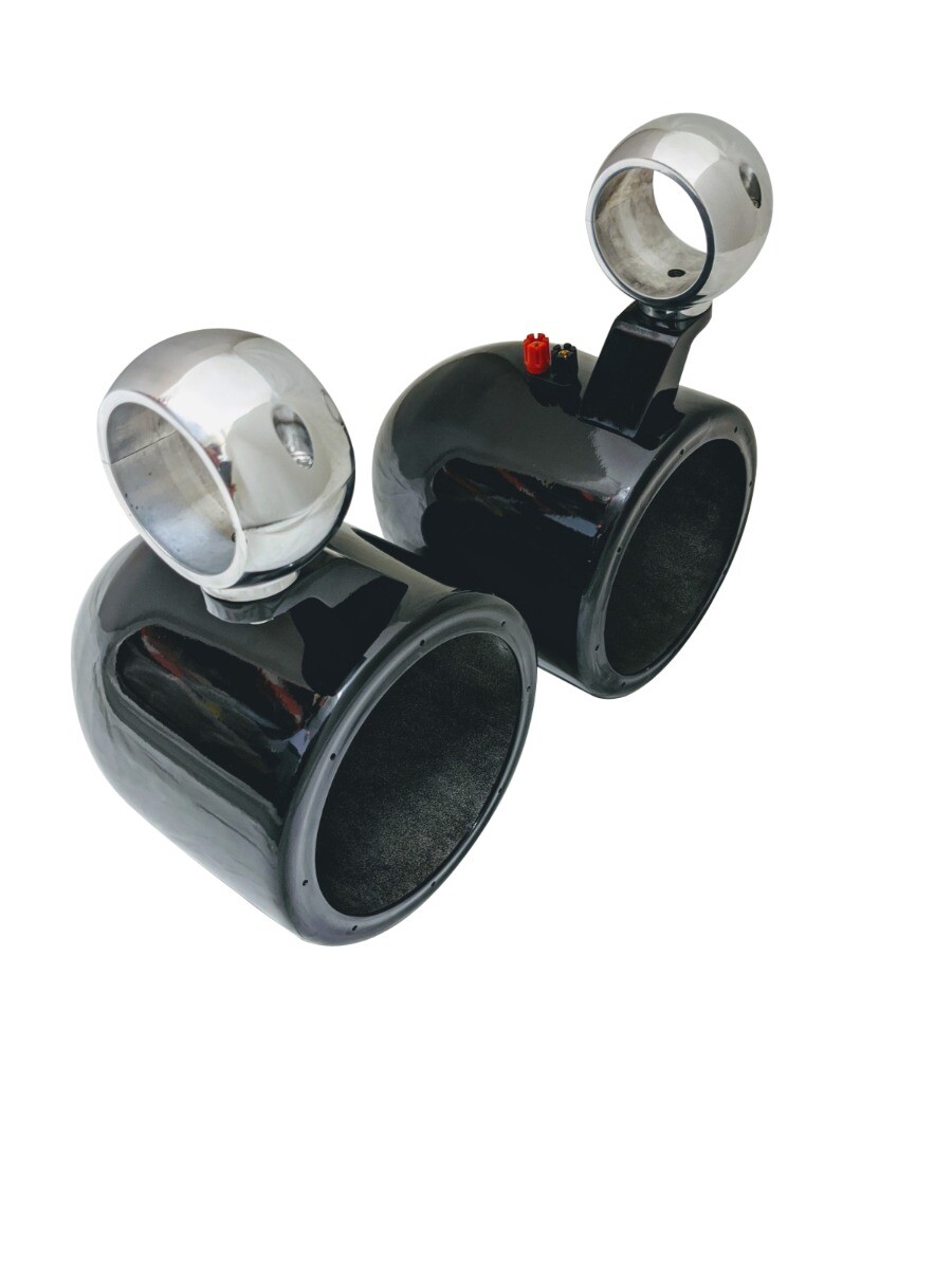 Krypt 6.5″ Bullet Style Wakeboard Tower Speaker Cans, Pods, Polished or Black