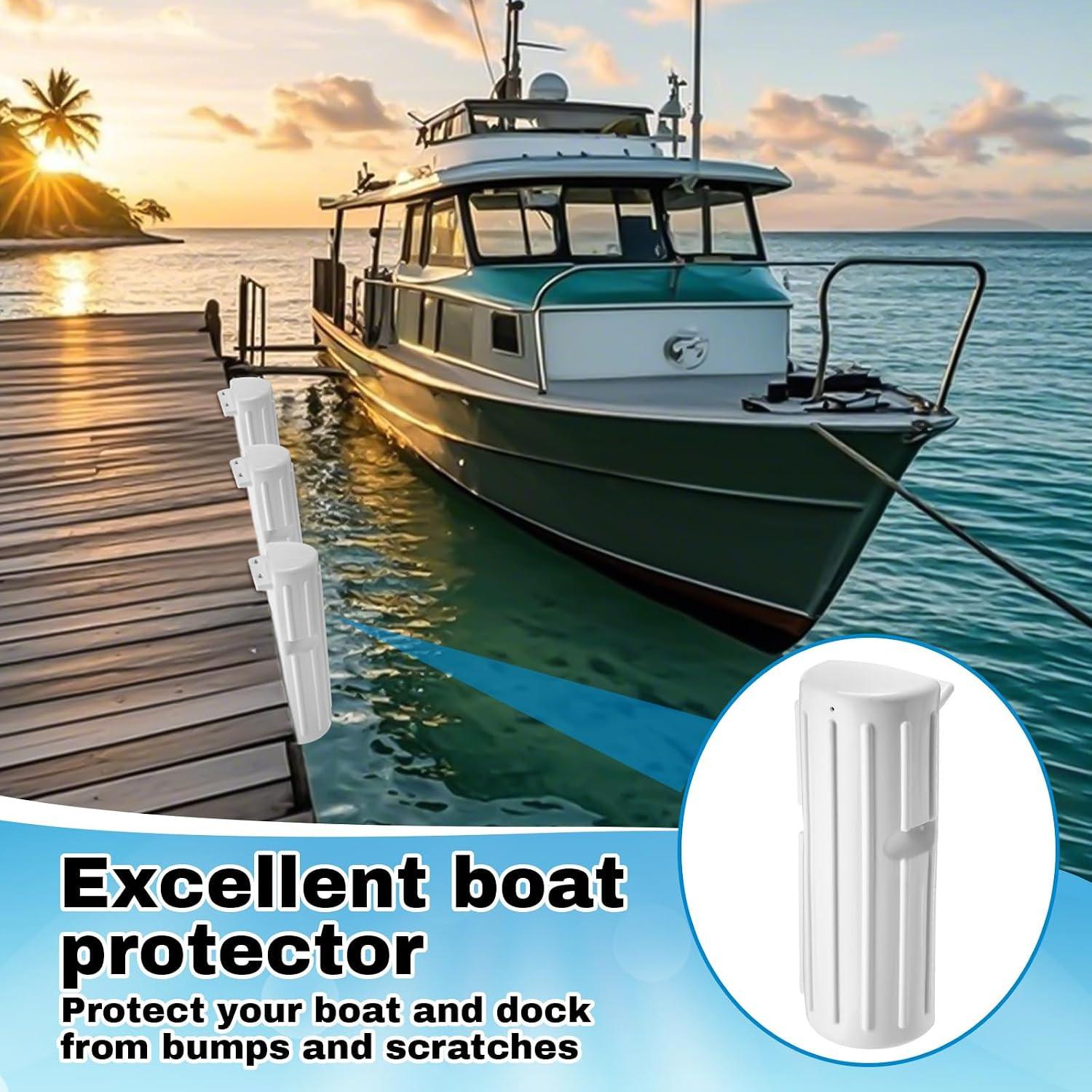 Dock Bumpers Fenders for Edging Docking Inflatable Corner Boat Fenders with Pump