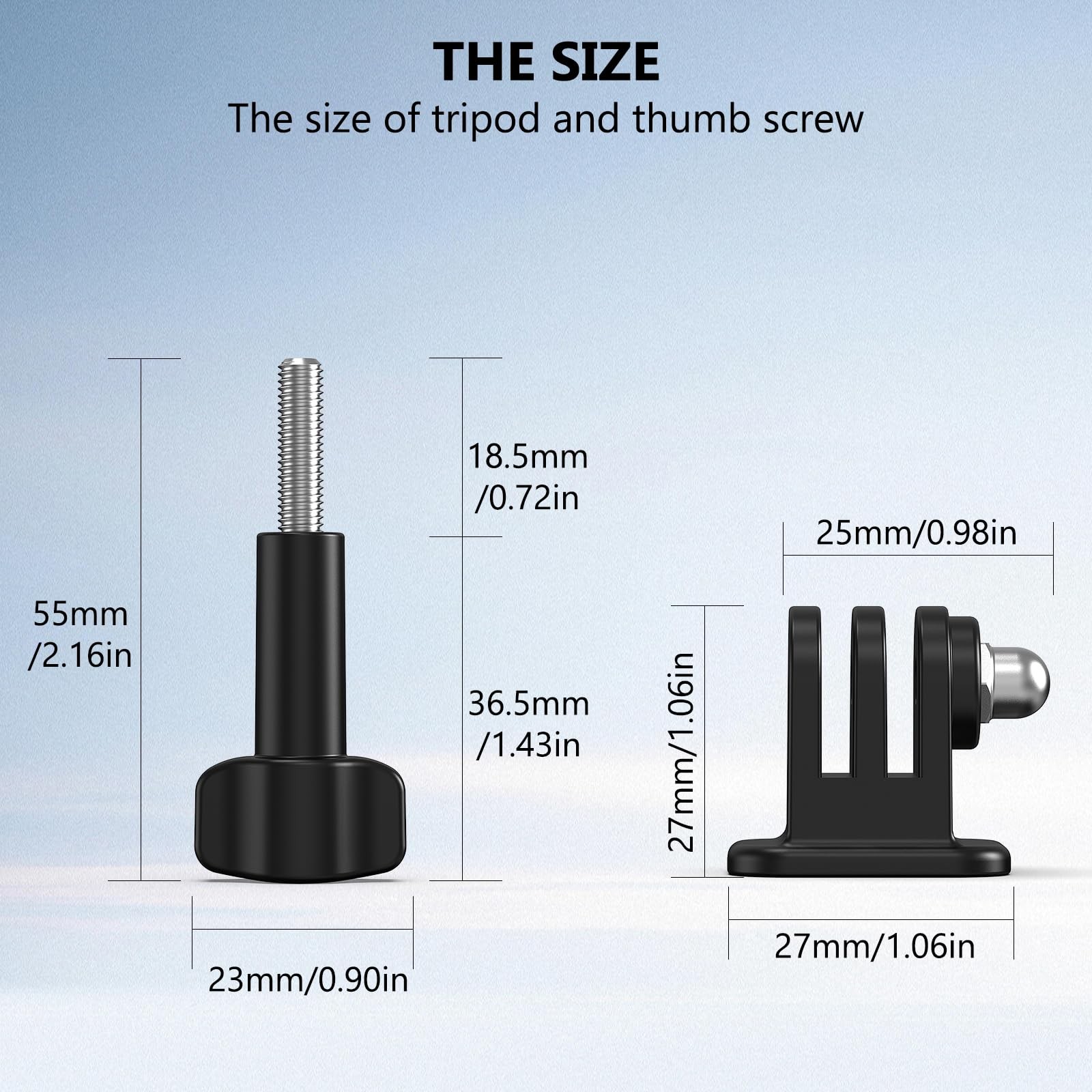 Tripod Mount Adapter 1/4 Inch Screw Compatible with GoPro Hero Black Camera