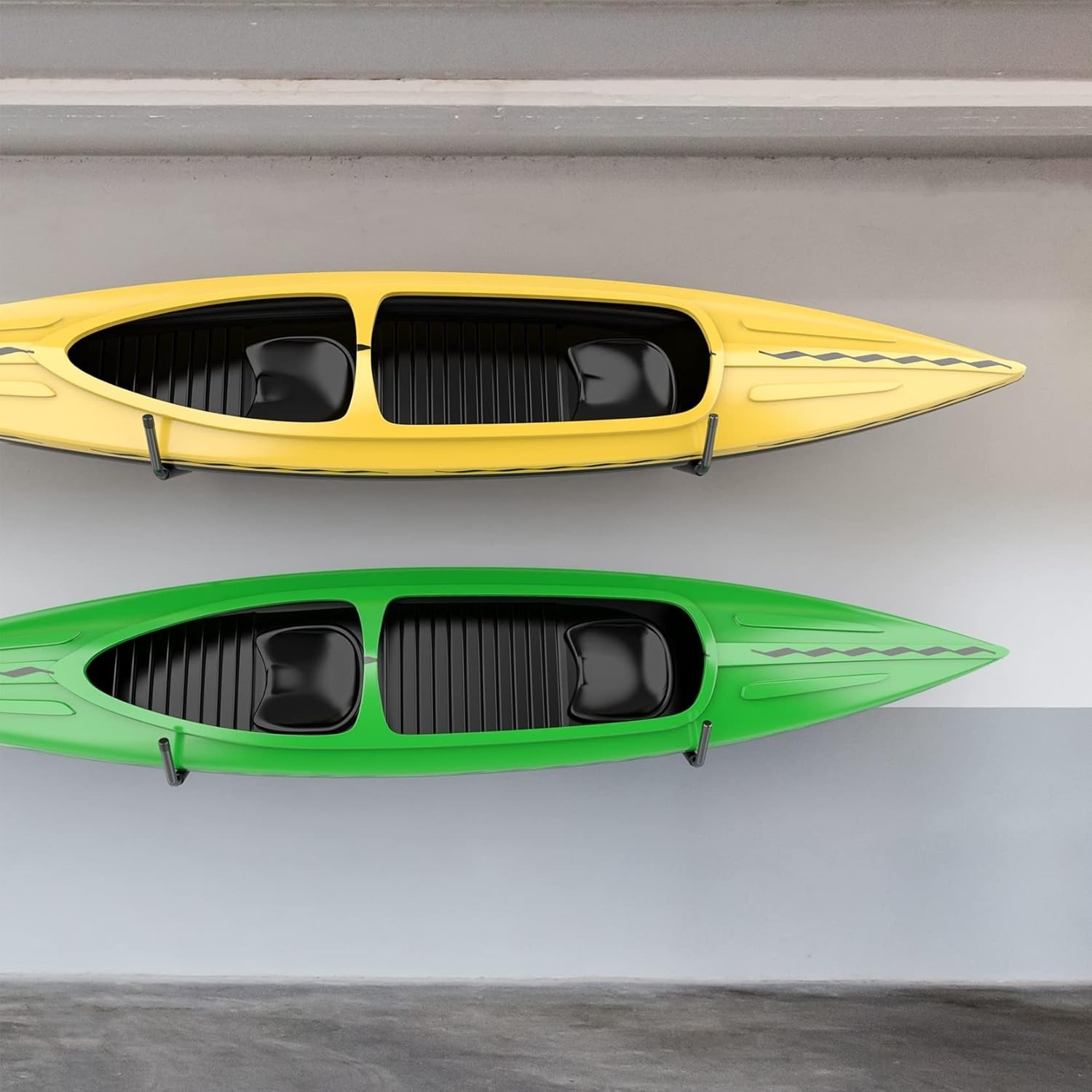 Kayak Wall Mount Rack 4-Pack Metal Garage Utility Hanger Paddleboard Ski