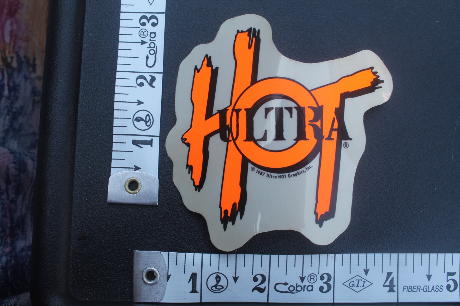 Ultra Hot Surf Neon Orange Clear Rare Original 80’s V8C Vintage Surfing STICKER