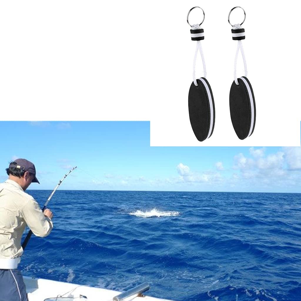 2 Pieces Floating Keychain, Float Buoy Boat Key Ring Buoyant Sports Key Chain…