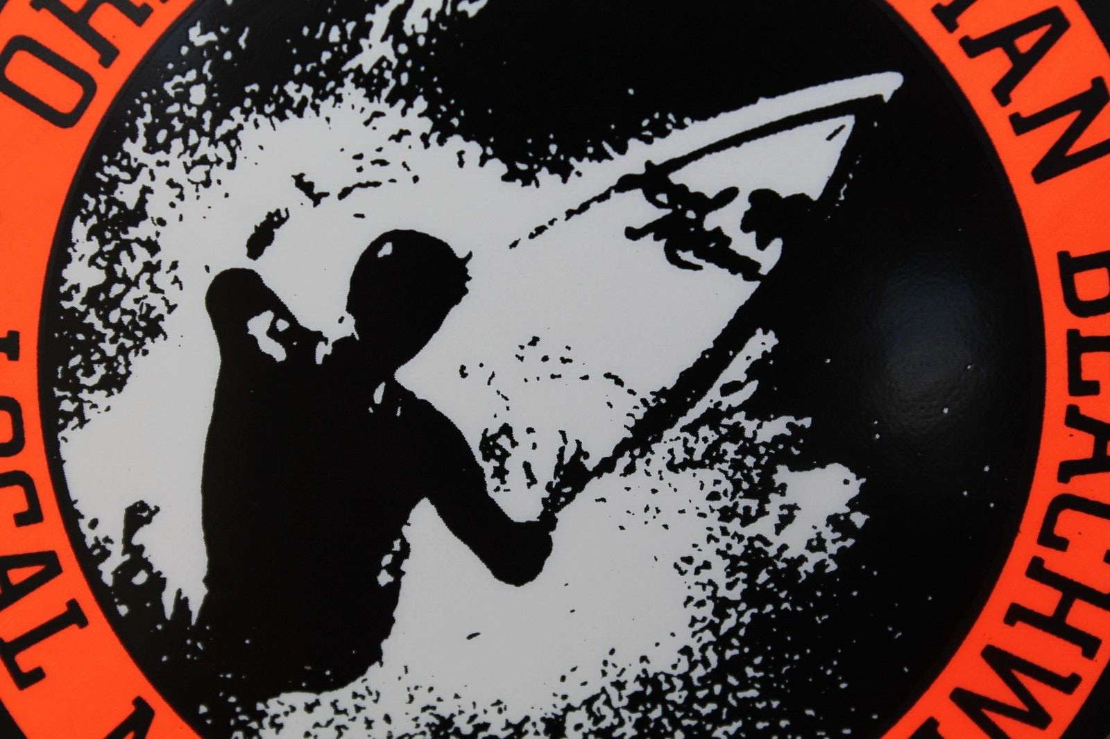 LOCAL MOTION Hawaii Neon Orange Surfboards LM2 OG 80’s Vintage Surfing STICKER