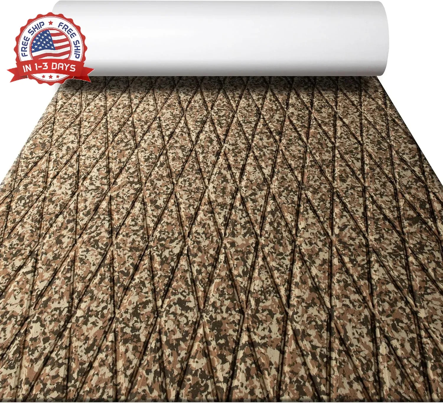 FOCEAN EVA Foam Boat Flooring, Sea Vinyl Decking Camo Deck Mats with self Adhesi