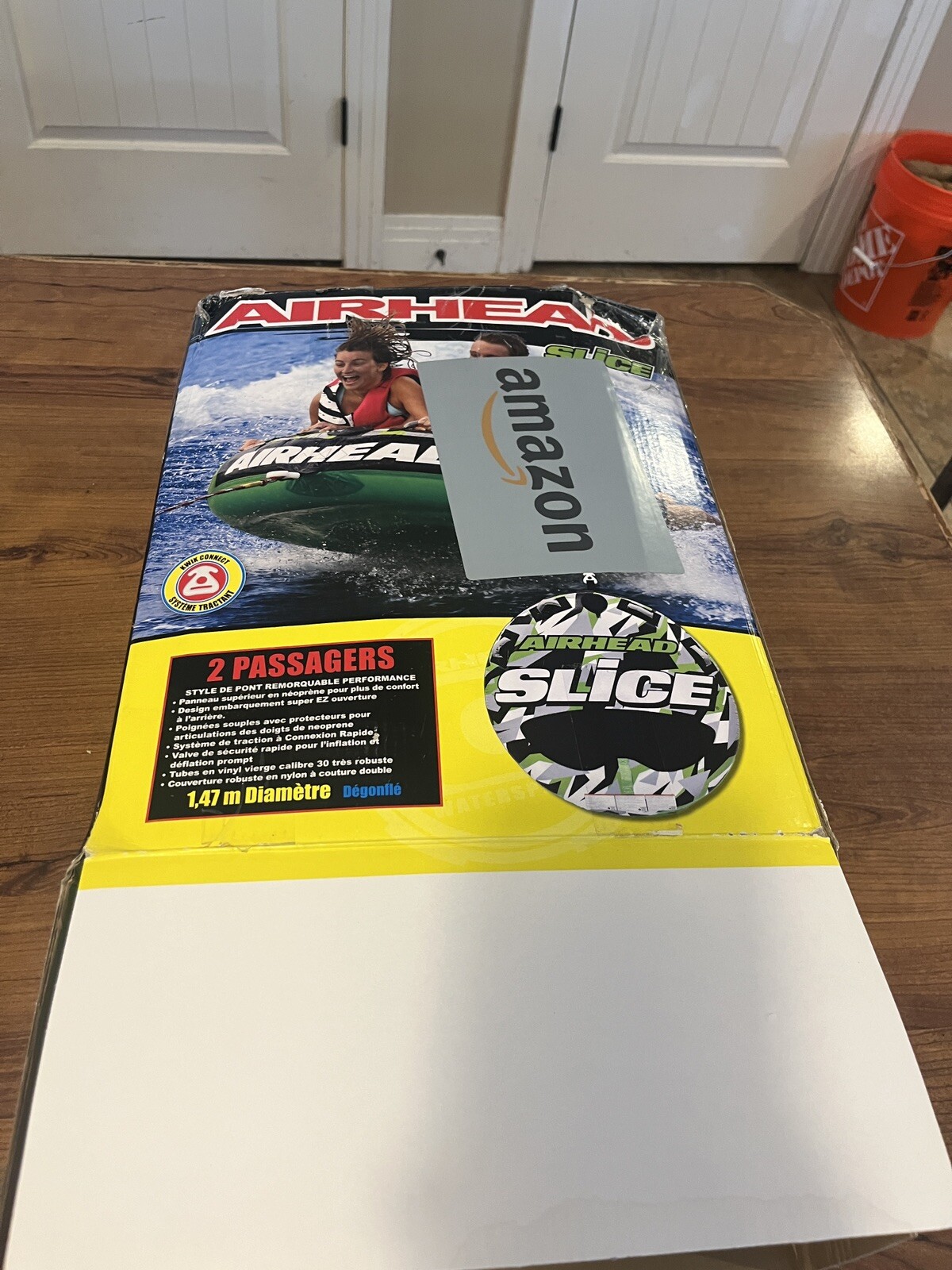 Airhead Slice 2 Person Rider Boating Towable Tub Tubing Green New in Box