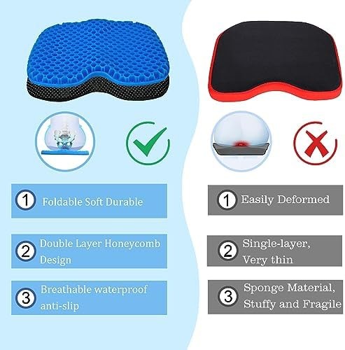 NEW-Vi Anti-Slip Kayak Seat Cushion – Waterproof Thicken Gel Boat Kayak Canoe…