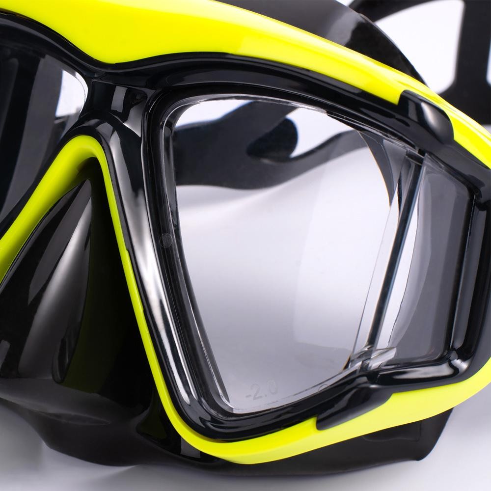 Optical Myopia Snorkel Diving Mask Swim Goggles Panoramic Wide View -1.0~-6.0