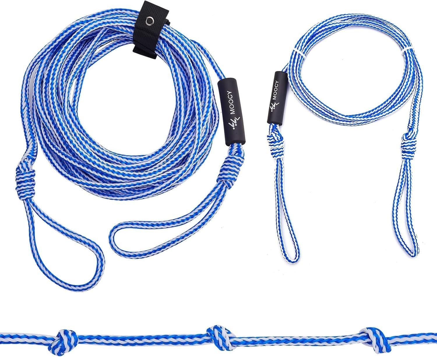 40FT Tow Rope with Foam Buoy for Tubes, Wake Surfing & Waterskiing – 3-Piece Set