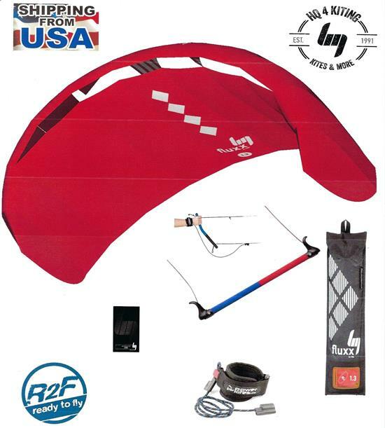Stunt Kite HQ4 Fluxx 1.3 Trainer Kite-boarding Power + Bar + Lines + Kite Killer