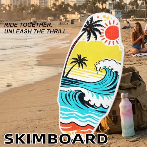 35-inch Wooden Skimboard for Beginners and Adults | Surface with EVA Non Summer