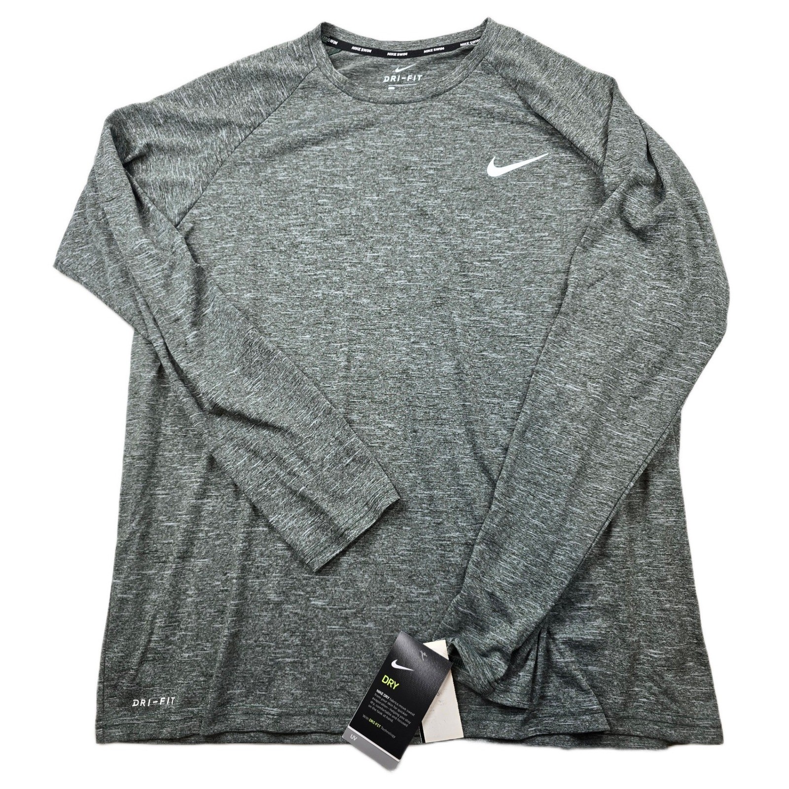 Nike Swim Rash Guard Mens XL Galactic Jade Green Dri-FIT UPF 40+ new