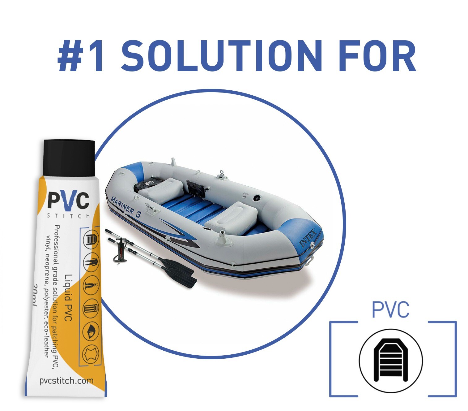Aqua PRO Black Repair Kit for Inflatables & Underwater Gear | Black Color