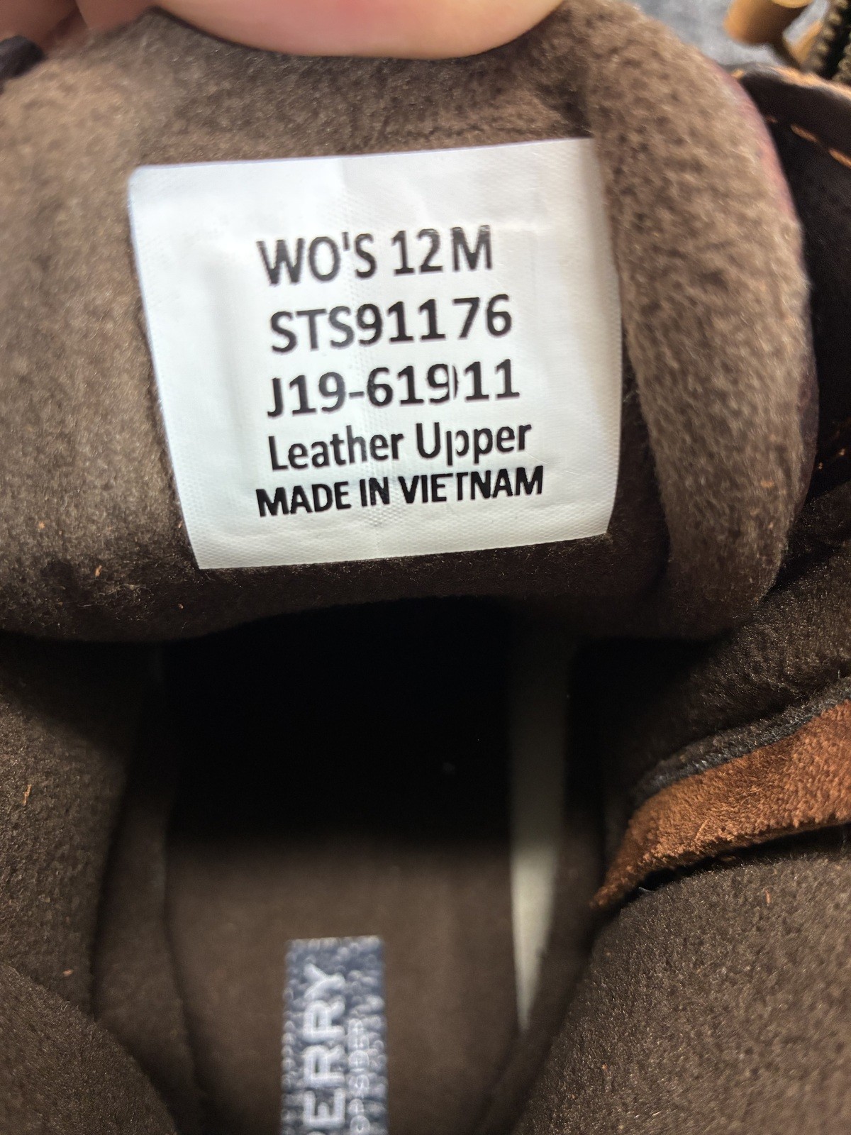 Sperry Women’s Leather Upper Duck Boots Size 12M Brown