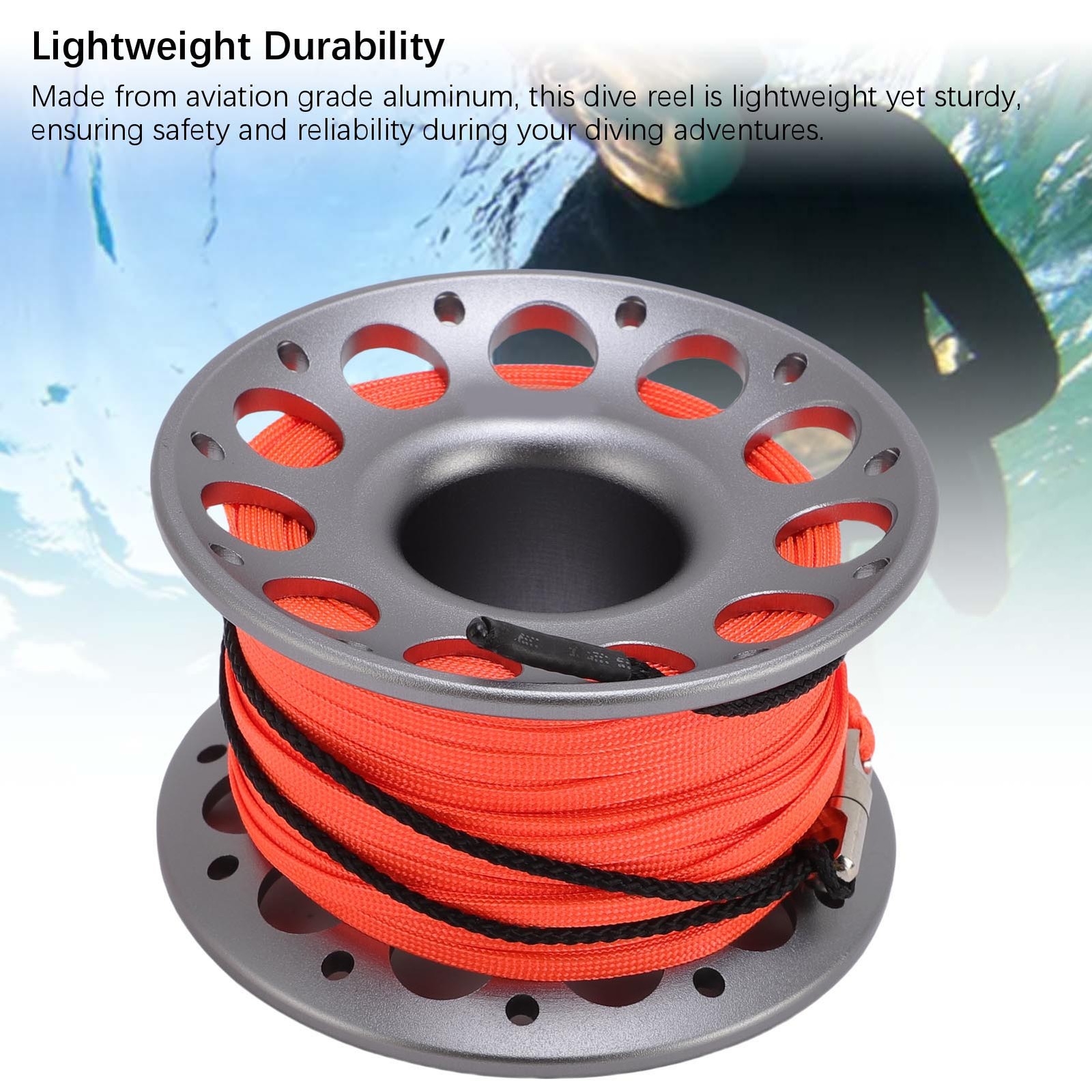 1 Piece 30m Scuba Diving Reel Lightweight & Durable For Divers Aluminum For CHU